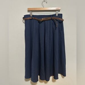 MODCLOTH Hot & Delicious High Waist Navy Skirt